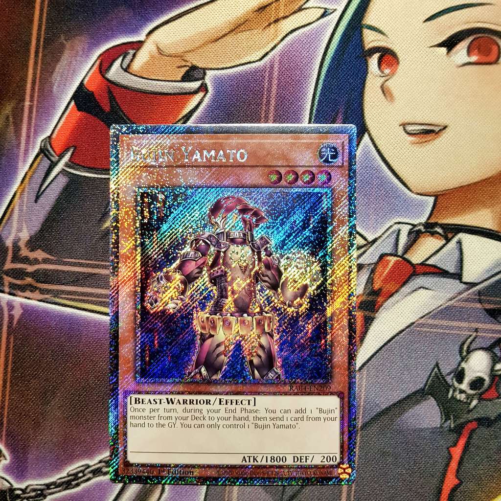 Thẻ bài Yugioh chính hãng | Bujin Yamato | RA04 Platinum secret rare.