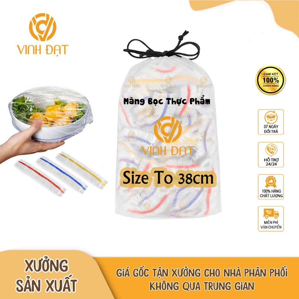 Màng Bọc Thực Phẩm Bo Chun Co Giãn 3 Màu 38CM Hàng Chính Hãng Vinh Đạt