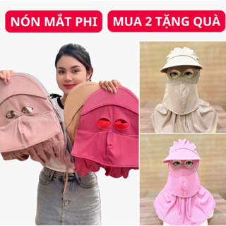 Nón Chống Nắng Mắt Phi Vải Thun Gân Lạnh 2 Lớp - Thun ATY Mát Lạnh, Co Giãn Thoải Mái