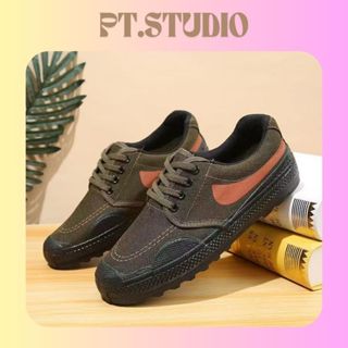 PT.STUDIO  Giầy bảo hộ lao động nam nữ  RẺ VÔ ĐỊCH đế cao su chống trơn trượt,Giầy huấn luyện quân sự