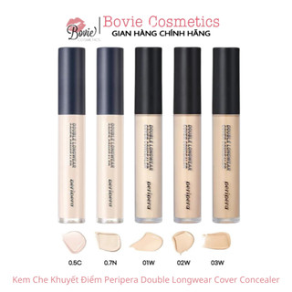  Kem Che Khuyết Điểm Peripera Double Longwear Cover Concealer Tone 01 02 03 