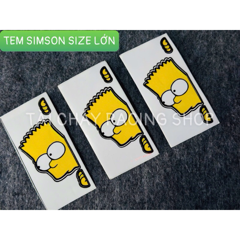 [ 1 MIẾNG ] TEM SIMSON SIZE LỚN DÁN TRANG TRÍ XE
