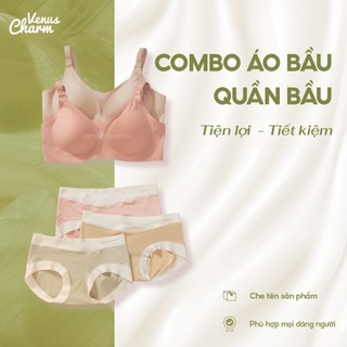COMBO Áo lót bầu đậu nành W116 + quần lót bầu sợi gỗ sồi F209 Venus Charm combo quần ngẫu nhiên