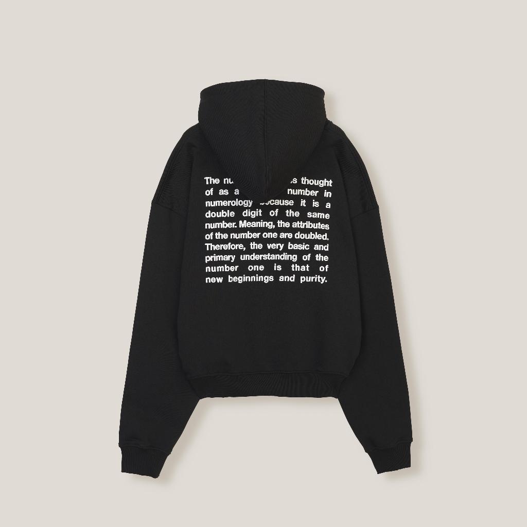 ELEVEN - Áo hoodie unisex nam nữ Means màu đen