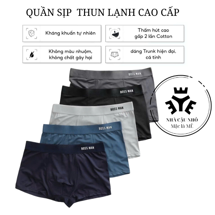Quần Lót /Sịp đùi /Boxer Nam Boxer MAN chất thun lạnh co giãn,thoáng mát,không bai nhão Đồ Lót Nam C
