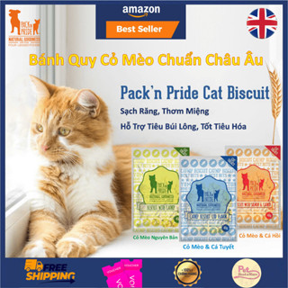  Bánh Cá Catnip Pack'n Pride 40g Giúp Sạch Răng Tiêu Búi Lông Giàu Dinh Dưỡng Cho Mèo - Xuất Xứ Anh 