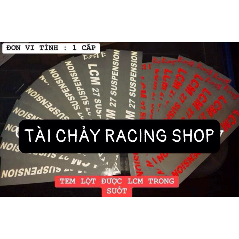 TEM LCM ( LỘT ĐƯỢC ) TRONG SUỐT PHẢN QUANG ( 1 CẶP )