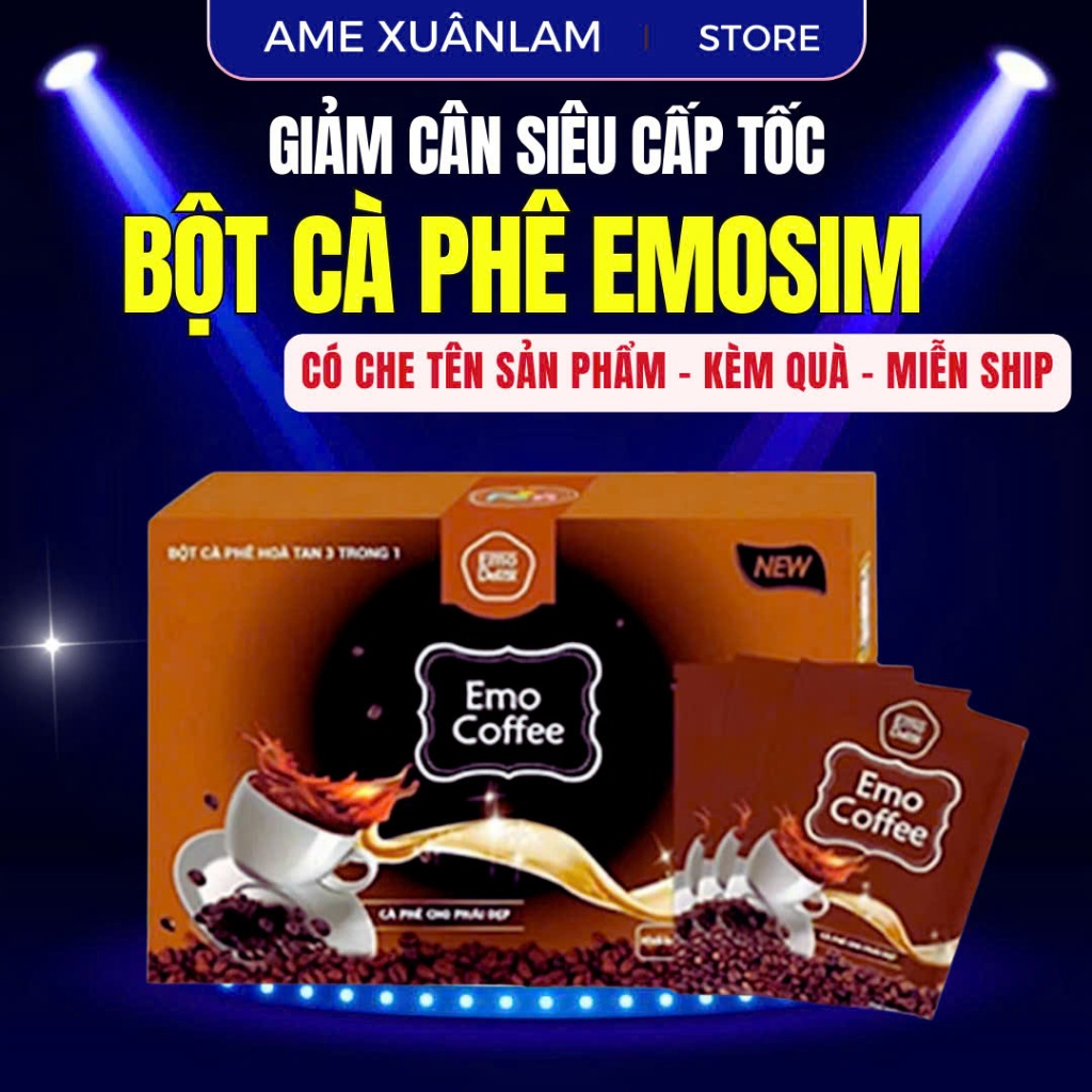 (CHE TÊN + TẶNG QUÀ) Detox Giảm Cân Emo Coffee Giam Can- Giảm Mỡ Bụng Giảm Cân Cấp Tốc Sau 7 ngày