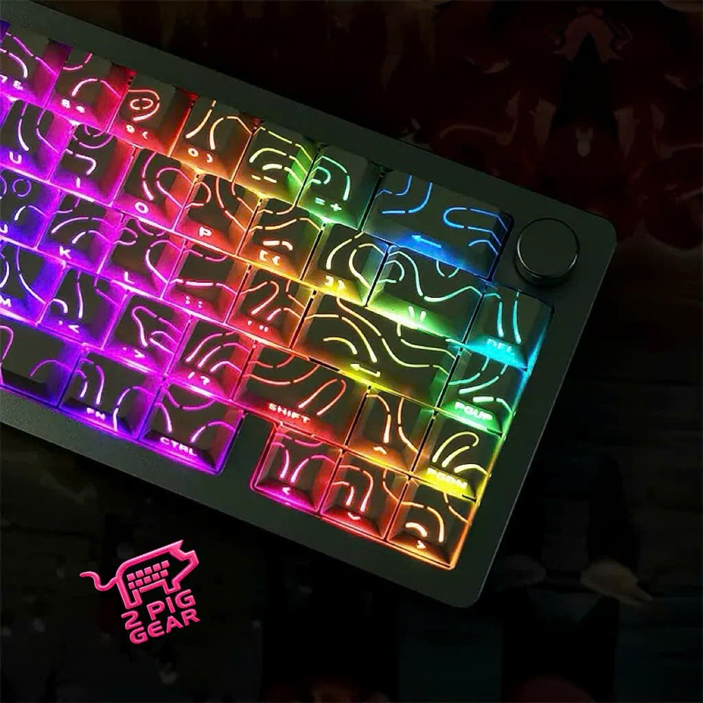 [HÀNG LOẠI 1 Full BOX] Keycap PBT Vân Xuyên LED | Topographic 4.0 | Contour Dùng Cho Bàn Phím Cơ Led RGB | BigBuy360 - bigbuy360.vn