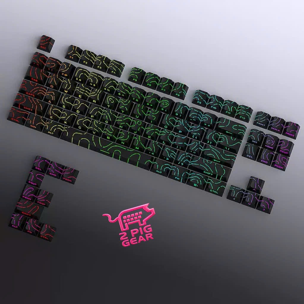 [HÀNG LOẠI 1 Full BOX] Keycap PBT Vân Xuyên LED | Topographic 4.0 | Contour Dùng Cho Bàn Phím Cơ Led RGB | BigBuy360 - bigbuy360.vn