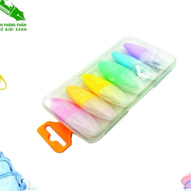 Bút dạ quang 6 cây BC - 733