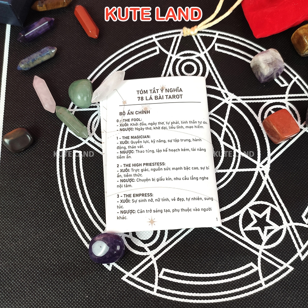 Tờ tóm tắt ý nghĩa Tarot 78 lá dành cho các bạn mới chơi Hướng dẫn cơ bản Bài tarot