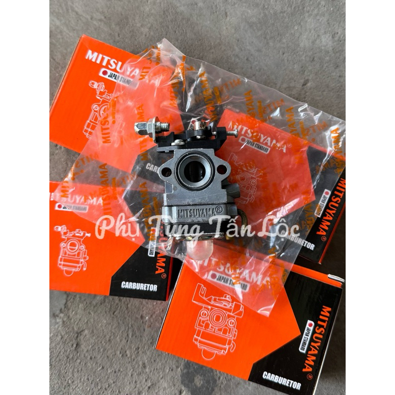 CHẾ HÒA KHÍ - BÌNH XĂNG CON MÁY CẮT CỎ Husqvarna 143 Mitsuyama đẹp