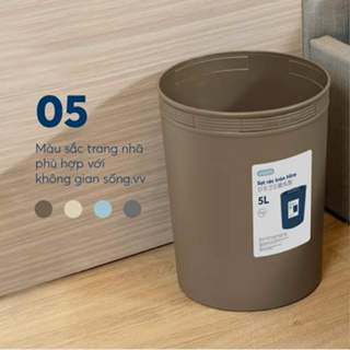 Sọt rác nhựa Hiro  INOCHI MÀU NGẪU NHIÊN dung tích 5L, 10L, 15L chất lượng Nhật Bản