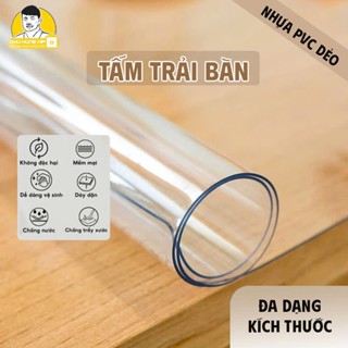 Khăn Trải Bàn Bằng Nhựa PVC Trong Suốt Dày 1mm, Tấm Lót bàn Ăn, Tấm Nhựa PVC Trải Giường Khổ 80Cm