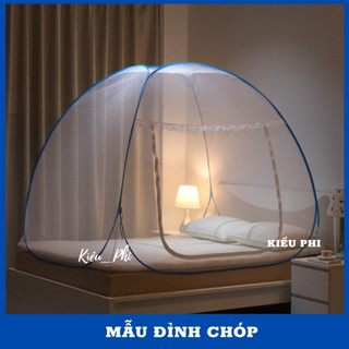 Màn chụp tự bung người lớn, mùng đỉnh chóp ngủ chống muỗi, gấp gọn thông minh đủ size
