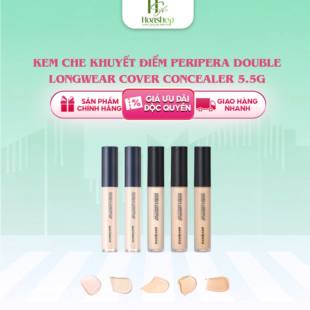 Kem Che Khuyết Điểm Peripera Double Longwear Cover Concealer 5.5g