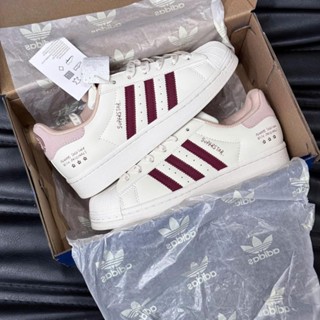 Giày_Das Sneaker superstar đỏ mận, Giày Thế Thao_adidas mũi sò thêu hoa đỏ Hot Trend Size 36-43 nam nữ
