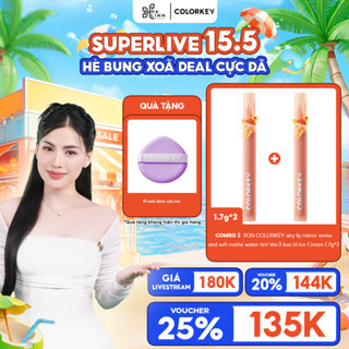   Võ Hà Linh x COLORKEY  COMBO 2  SON COLORKEY airy lip mirror series and soft matte water tint Ice Cream Ver 1.7g*2 