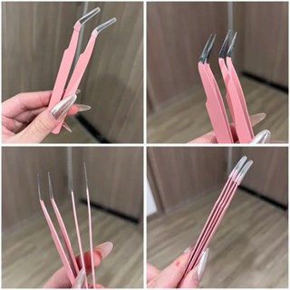 Nhíp Gắp Kẹp Lông Mi Bằng Thép Không Gỉ Dài Dễ Sử Dụng