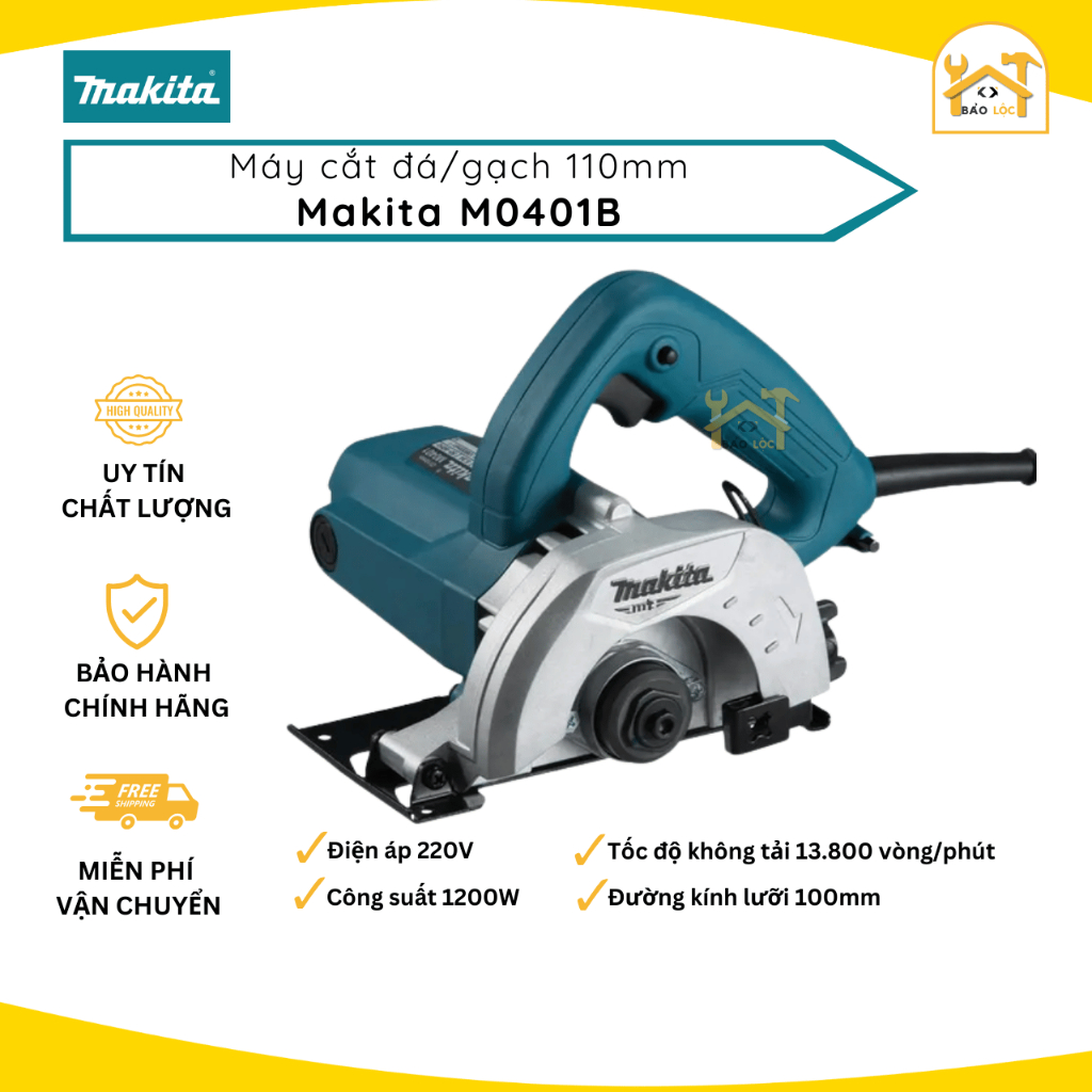 Máy cắt gạch cầm tay Makita 1200W M0401B - Hàng chính hãng