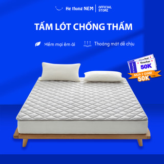  Ga Chống Thấm Cotton He thong NEM Cao Cấp Tấm Miếng Ga Lót Bảo Vệ Niệm Nệm Đệm Trải Giường Chống Thấm Nước Cho Bé Nằm 