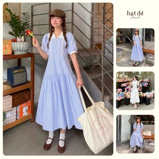 Đầm thô cotton mềm form xoè dài 2 lớp (ĐẦM TUYẾT)