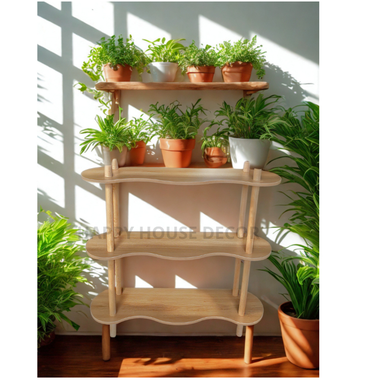Kệ gỗ decor 2-3-4-5 tầng kệ đa năng lắp ráp đơn giản phong cách hàn quốc Kệ gỗ phòng ngủ phòng khách