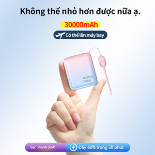 Pin Sạc dự phòng 20000mAh, hỗ trợ sạc nhanh 120W, tích hợp cáp sạc cho điện thoại và sạc được laptop,Pin 30000mAh