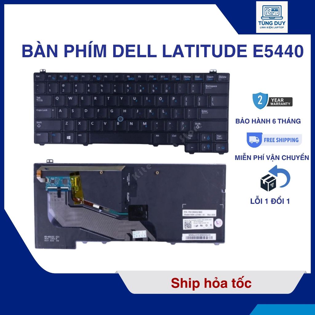 Pin laptop Dell Latitude E5540 E5440 VV0NF 451-BBIE 0CXF66 N5YH9 3K7J7 Bảo hành 06 tháng Lỗi đổi mới