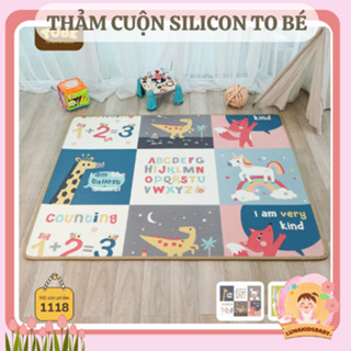 Thảm cuộn silicon chất liệu XPE phủ Silicone tinh khiết không mùi cho bé Lunakidsbaby