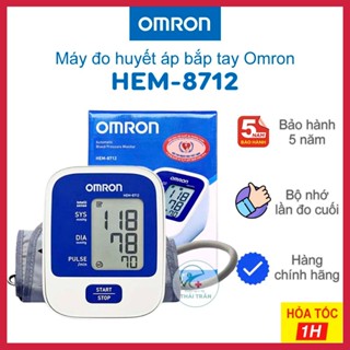 ✅ Máy Đo Huyết Áp Bắp Tay OMRON Hem-8712, Đo Tự Động | Thương Hiệu Nhật Bản - Bảo Hành 5 Năm