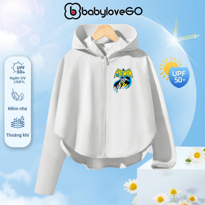 Áo chống nắng cho bé trai BabyloveGO áo khoác đi nắng Ice Text làm mát tức thì cho bé 1-10 tuổi