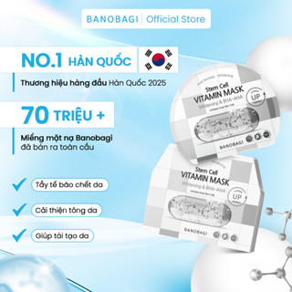 Mặt Nạ BANOBAGI Stem Cell Vitamin Whitening & BHA-AHA dưỡng trắng và tẩy tế bào chết 30ml