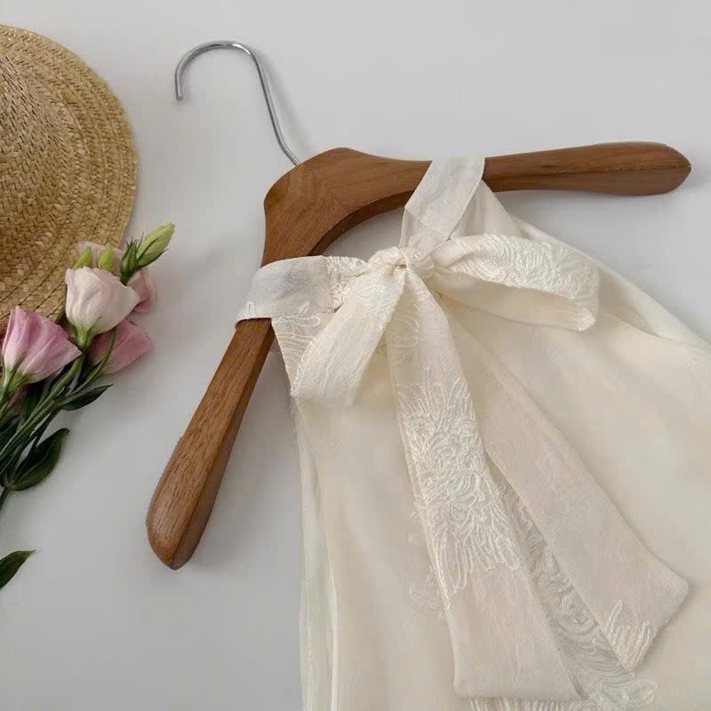 Đầm maxi đi biển chất vải voan thêu hoa, váy maxi dáng dài tiểu thư V235 SUTANO | BigBuy360 - bigbuy360.vn