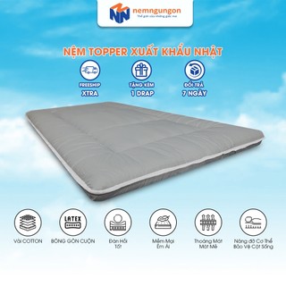  Nệm Topper Bông Xuất Nhật dày 7cm đủ kích thước 1m 1m2 1m4 1m6 1m8 