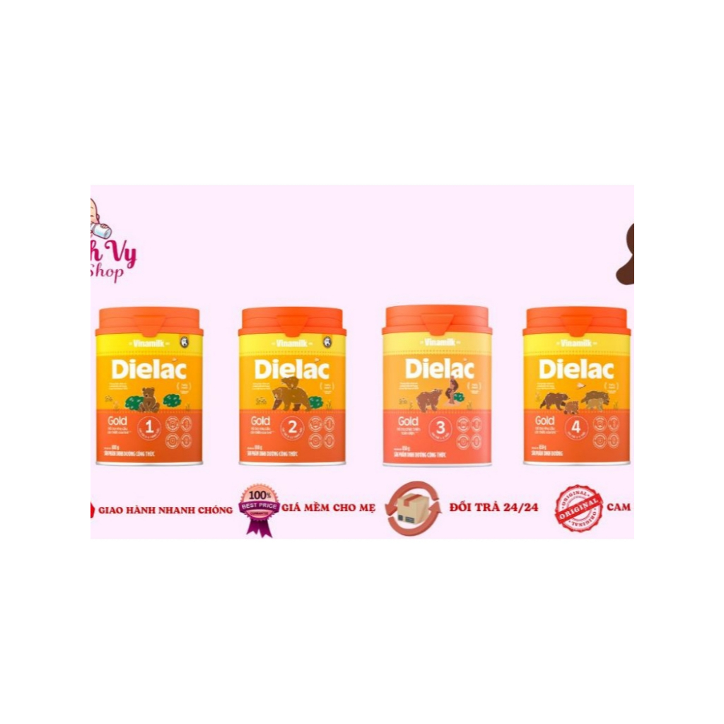 Sữa Dielac Alpha Gold 1, 2, 3, 4 850g/1400g (Hỗ Trợ Tăng Trưởng Chiều Cao)