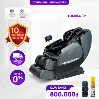 [ Con lăn 4D] Ghế massage toàn thân Toshiko T9 công nghệ con lăn 4D di chuyển mới giúp thư giãn tại nhà