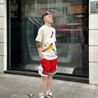 Bộ Cộc Tay Nam Do Đan In Hoạ Tiết Bóng Rổ Hai Mặt Siêu Đẹp - Bộ Quần Áo Thể Thao Nam Hottrend 2025