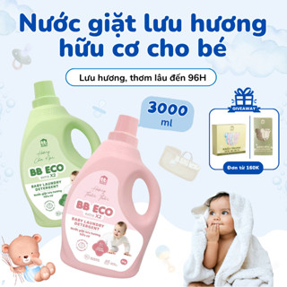 Nước giặt hữu cơ cho bé BB ECO 3000ml, nước giặt hữu cơ lưu hương thơm lâu 4-5 ngày an toàn cho da em bé