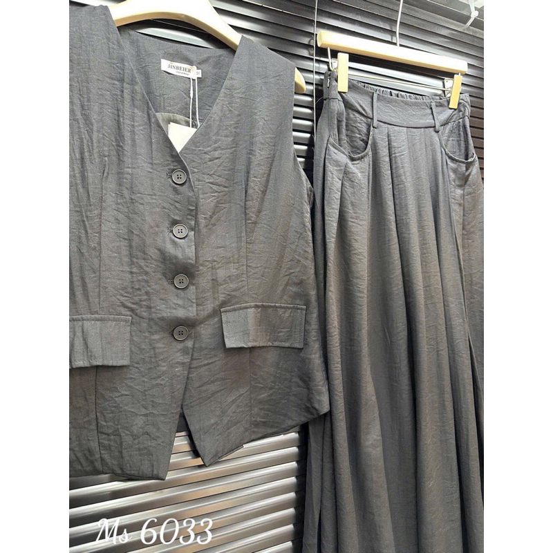sét bộ xô áo vest chân váy 6033