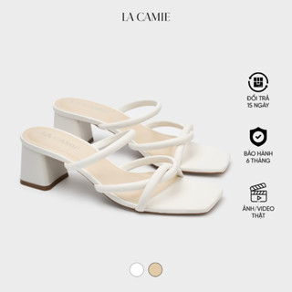 Dép cao gót thiết kế tối giản thanh lịch chất liệu da cao cấp thương hiệu LaCamie GC5B0094