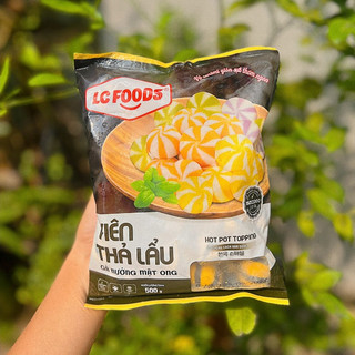 Viên thả lẩu vị gà nướng mật ong Lcfood - gói 500gram.