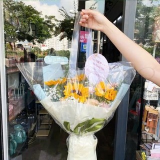Túi TAM GIÁC  trong suốt đựng hoa có quai xách cực xinh...