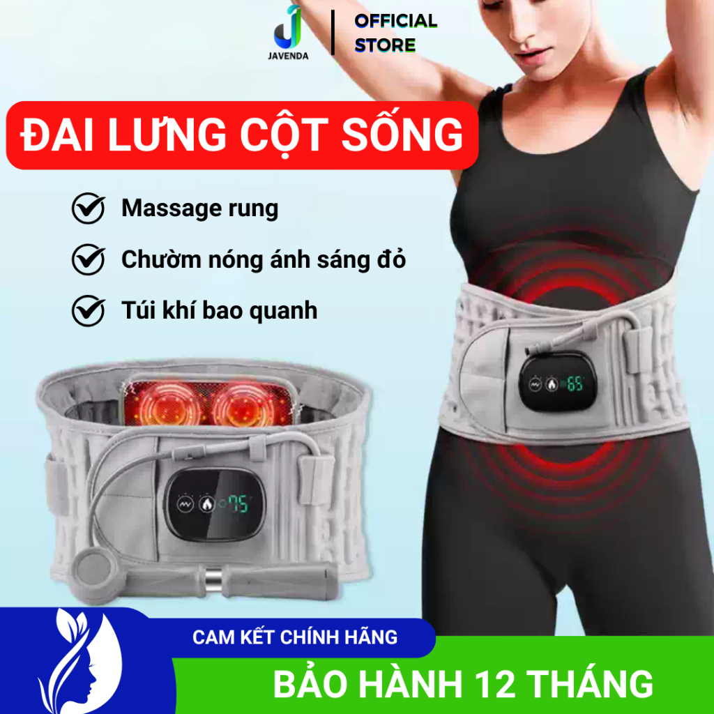 Đai Lưng Cột Sống Thoát Vị Đĩa Đệm Z5, Massage Rung Nóng Kết Hợp Túi Khí, Đai Hơi Kéo Dãn Cột Sống, Giảm Đau Thắt Lưng