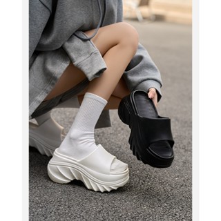  Dép nữ độn đế cao 9cm ,dép lê nữ quai ngang nâng chiều cao 9 phân chất EVA xịn không mùi không lún 