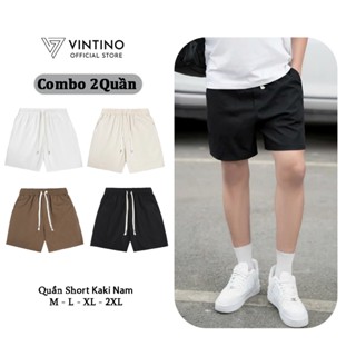 Quần Short Kaki Nam VINTINO Form Đùi Cộc Cạp Chun Vải Kaki Gió Mềm Mại QS01