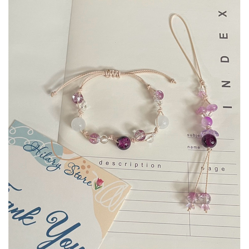 COMBO VÒNG TAY + MÓC TREO ĐT HANDMADE _ Hilary