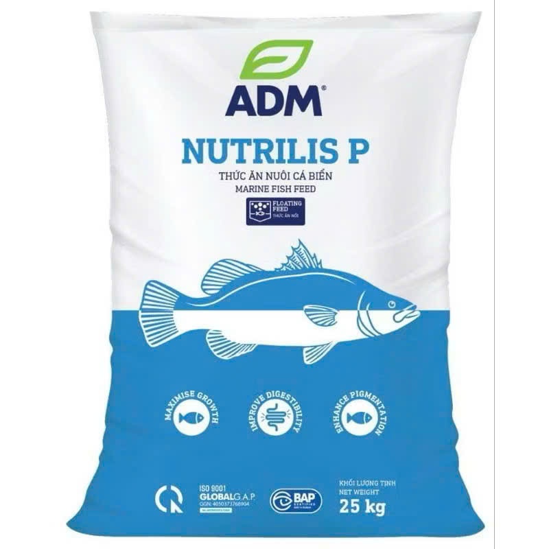 25KG CÁM CÁ ADM 28% ĐẠM THỨC ĂN CÁ RÔ CÁ CHÉP CÁ TRẮM CÁ