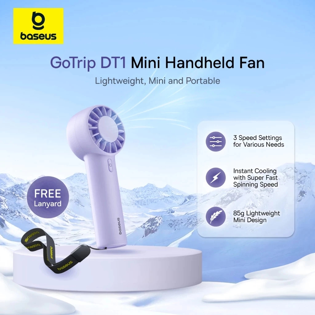 Baseus GoTrip DT1 Quạt Turbo Jet có thể sạc lại cầm tay di động gió mạnh tốc độ cao 10000 vòng/phút Quạt mini chỉnh quạt | BigBuy360 - bigbuy360.vn
